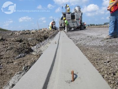 Machine Control Concrete Gutter