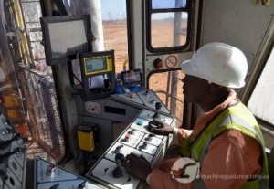 Viewing design information from the safety of the machine cabin.